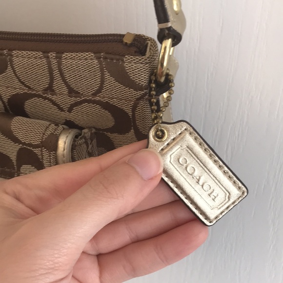 Coach Brown / Tan Signature Crossbody Bag - Picture 2 of 13